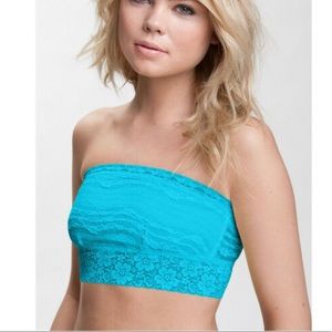 NWT Intimately Free People Lace Bandeau Bra Turquoise Small
